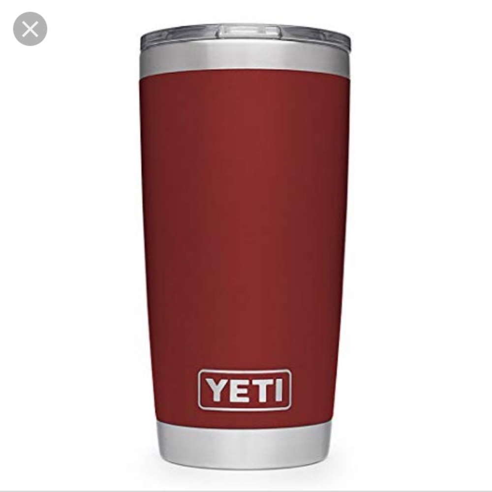 Yeti brick red rambler 20 oz. tumbler